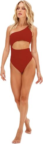 Women's Cutout One Shoulder One Piece Swimsuit in Saudi Arabia
