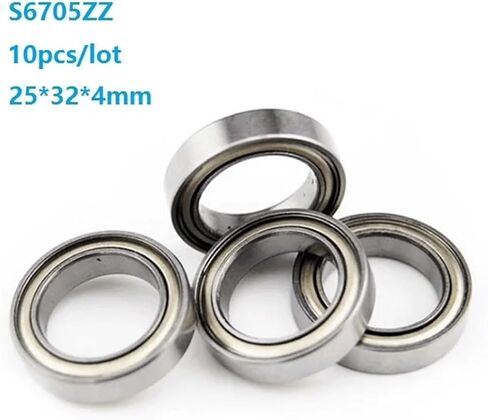 10pcs/lot S6705ZZ S6705 ZZ 25x32x4mm Thin Tube Stainless Steel Deep Groove Ball Bearing 25 * 32 * 4mm 6705 6705ZZ in Saudi Arabia