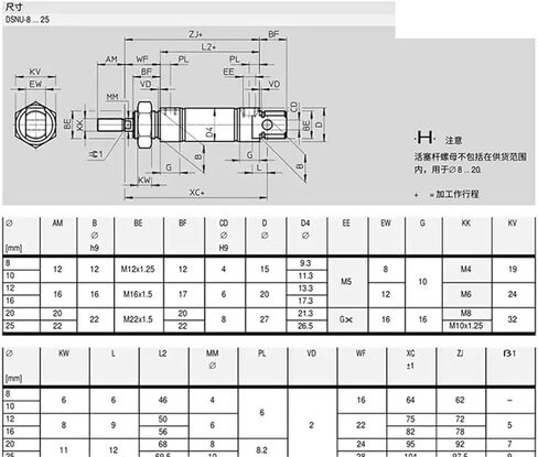 1PCS Cylinder DSNU8 DSNU16 DSNU20 DSNU25 DSNU-16-80-PPV-A MINI من الفولاذ المقاوم للصدأ من الفولاذ المقاوم للصدأ ، الأسطوانة الهوائية الهوائية (-100-PPV-A ، DSNU-20) in Kuwait