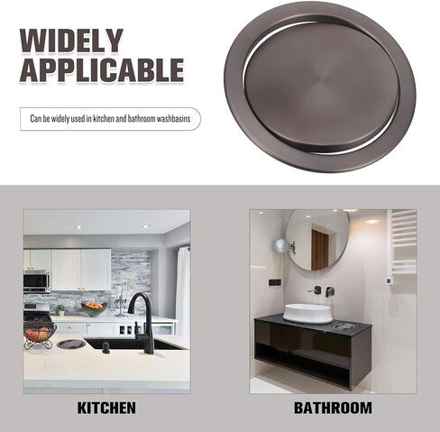 Aboofan Drop-in Contertop Trash Bin LID ، مستديرة من النفايات ، غطاء توازن الفولاذ المقاوم للصدأ ، غلاف رفرف رفرف راحة ، قمامة الأرجوحة ، يمكن أن تتناسب إكسسوارات 18-20 سم in Saudi Arabia
