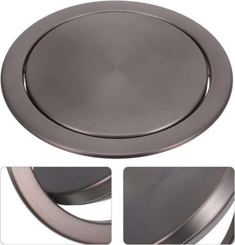 Aboofan Drop-in Contertop Trash Bin LID ، مستديرة من النفايات ، غطاء توازن الفولاذ المقاوم للصدأ ، غلاف رفرف رفرف راحة ، قمامة الأرجوحة ، يمكن أن تتناسب إكسسوارات 18-20 سم in Saudi Arabia