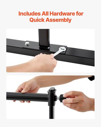 VEVOR Ballet Barre, 4 Ft Double Barre Bar for Home, Freestanding Portable Ballet Stretching Dance Bars, Height Adjustable Anti-Wobble Fitness Studio Equipment, for Pilates Balance Workout in Saudi Arabia