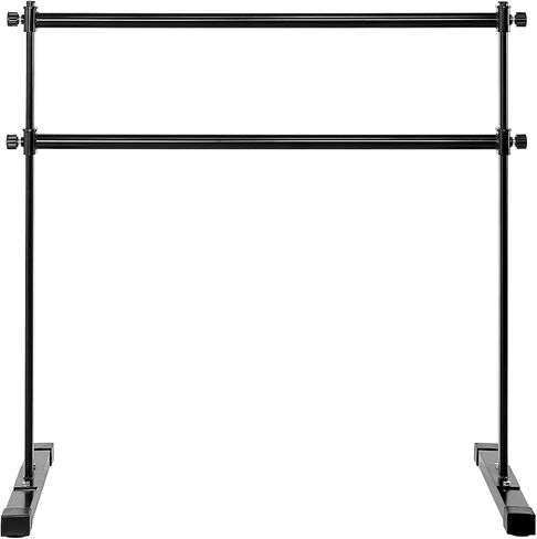 VEVOR Ballet Barre, 4 Ft Double Barre Bar for Home, Freestanding Portable Ballet Stretching Dance Bars, Height Adjustable Anti-Wobble Fitness Studio Equipment, for Pilates Balance Workout in Saudi Arabia