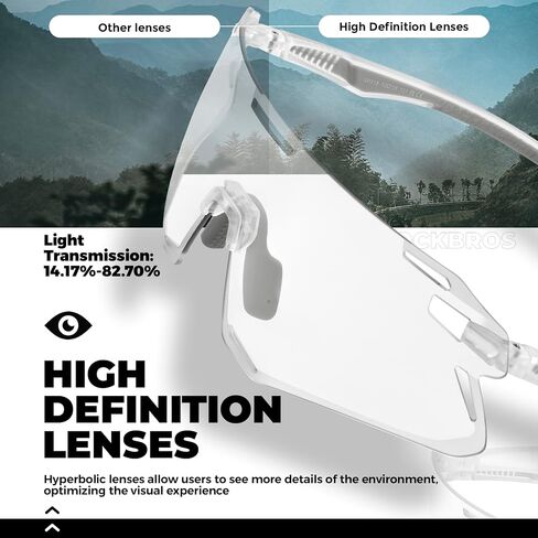 ROCKBROS Photochromic Cycling Sunglasses Bike Glasses for Men Women Sports Sunglasses UV Protection in Saudi Arabia