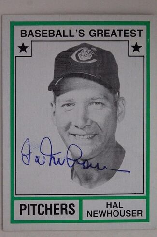 Hal Newhouser (D.1998) Hof Indians تم توقيعه 1982 TCMA #22 بطاقة موقعة 17C - MLB بطاقات البيسبول الموقعة MLB in Saudi Arabia