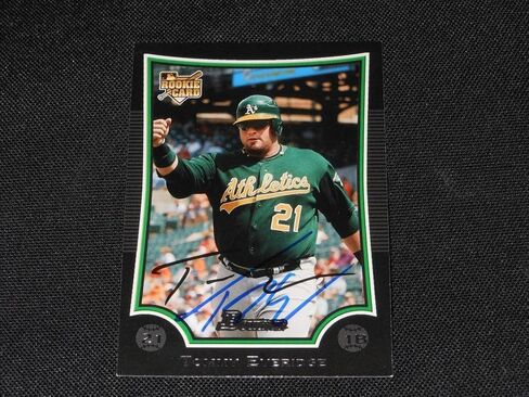 Oakland A's Tommy Everidge Signed 2009 Bowman Autograph Card #BDP15 113 - MLB Autographed Baseball Cards in Kuwait
