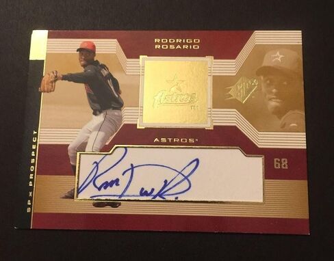 Rodrigo Rosario Astros 2002 SPx Prospects Signed Authentic Certified JG7 - MLB Autographed Baseball Cards in Saudi Arabia