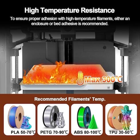 P1S X1 X1C A1 PEI Sheet with QR Code for Bambu Lab 257x257mm, Double Sided PEI Build Plate PLA PETG ABS Spring Steel Bed Plate for Bambu Labs P1P P1S A1 X1 Carbon in Kuwait