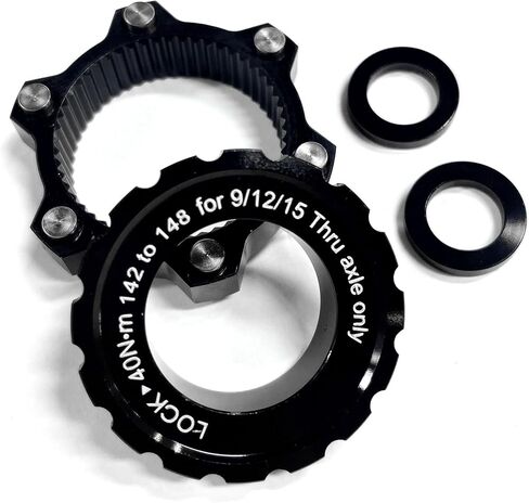 Best Parts Centerlock إلى 6 براغي قرص الفرامل محول دوار تعزيز محول Hub الأمامي 15x100mm إلى 110 مم الخلفية 12x142mm إلى 148 مم متوافق مع 9/11/15 مم (CL 12x142mm إلى 6 الترباس 12x148mm) in Kuwait