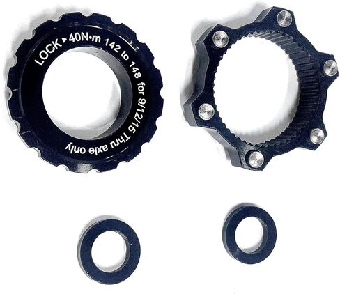 Best Parts Centerlock إلى 6 براغي قرص الفرامل محول دوار تعزيز محول Hub الأمامي 15x100mm إلى 110 مم الخلفية 12x142mm إلى 148 مم متوافق مع 9/11/15 مم (CL 12x142mm إلى 6 الترباس 12x148mm) in Kuwait
