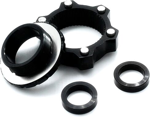Best Parts Centerlock إلى 6 براغي قرص الفرامل محول دوار تعزيز محول Hub الأمامي 15x100mm إلى 110 مم الخلفية 12x142mm إلى 148 مم متوافق مع 9/11/15 مم (CL 12x142mm إلى 6 الترباس 12x148mm) in Kuwait