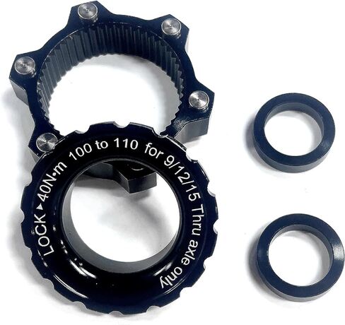 Best Parts Centerlock إلى 6 براغي قرص الفرامل محول دوار تعزيز محول Hub الأمامي 15x100mm إلى 110 مم الخلفية 12x142mm إلى 148 مم متوافق مع 9/11/15 مم (CL 12x142mm إلى 6 الترباس 12x148mm) in Kuwait