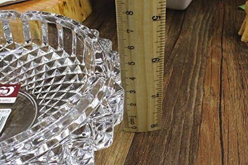 Crystal Cut Glass Round Ashtray Ash Tray7.67" / Large Ashtray Smoke Collectible Tribal Decoration in Saudi Arabia