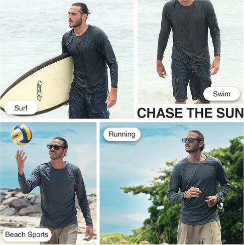 Kanu Surf Men's UPF 50+ Long Sleeve Rashguard Swim Shirt in Saudi Arabia
