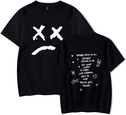 KPOP Rapper Short Sleeve Love Printed Shirt Fashion Hip Hop Tee Tops in Kuwait