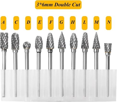 1Pcs 3x6mm Tungsten Carbide Milling Cutter Rotary Tool Burr CNC Engraving Abrasive Metal Drawing Milling Polishing Tools(E Type,Single Cut) in Kuwait