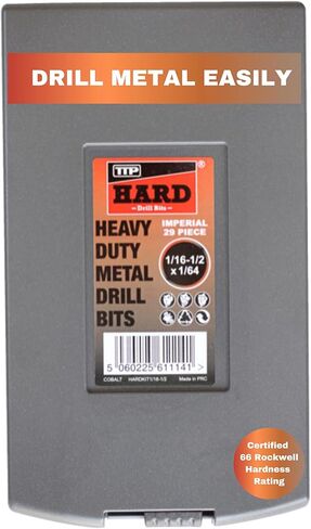 مجموعة الحفر الكوبالت للمعادن بواسطة TTP Hard Drills | مجموعة 29 قطعة بتات الحفر 1/16 " - 1/2" × 1/64 " in Kuwait