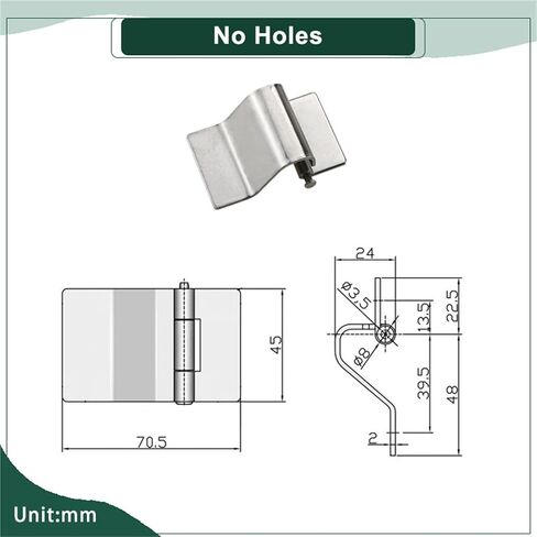 Bending Detachable Hinge Made of 304 Stainless Steel 1Pcs(No Holes) in Kuwait