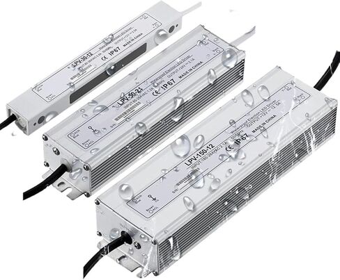 12W 25W 60W 120W 150W 200W IP67 LED DRIVER POWERSER AC-DC 12V 24V 36V 48V 1A 2A 4A 5A 10A STANTER VOLTAGE STUNDAGE STUNDAGE (180-260V ، 24V-12W) in Kuwait