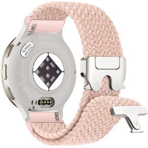 فرقة نايلون مسطّحة 18 ملم متوافقة مع Garmin Venu 3S/Venu 2S/Vivoactive 4S/Vivomove 3S/Forerunner 255S 265S ، حزام مرن للنساء للنساء - ترقية المظلة in Kuwait