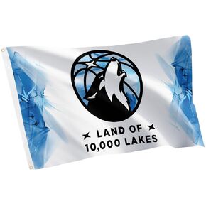 Desert Cactus Minnesota Timberwolves Flag NBA 100 ٪ Polyester Indoor Outdoor 3X5 FET FACTING National Basketball Association (Flag City Edition 24-25 B) in Kuwait