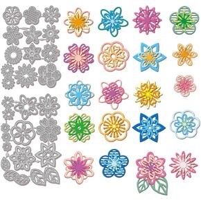 GLOBLELAND 1Sheet Metal Lilies Cut Dies Hibiscus Flower Embossing Template Die Cuts for Mother's Day Card Scrapbooking and Die Sets for Wedding Christmas Card DIY Craft in Kuwait
