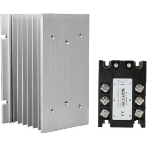 موافقة CE 60A 80A 100A 120A DC-AC 3 مرحلة الصلبة ترحيل SSR وحدة ترحيل+إدخال المبرد المتطابق 3-32VDC الإخراج 24-480VAC (100A مع الرادياتير) in Saudi Arabia