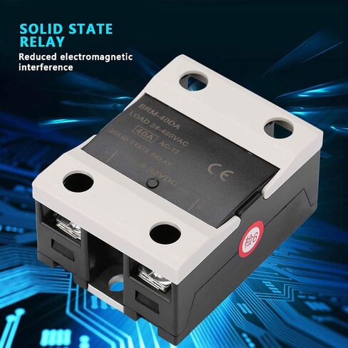 BRM-40DA Load 24-480VAC Solid State Relay Reduced EMI. Ideal for Heating Cooling Control, Numerical Controlled Machinery, and More. in Saudi Arabia