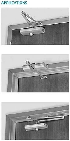 Norton 1604BC Series Door Closer, Tri-Style® (Regular, top jamb, or Parallel arm), Back Checked, Non-Handed, Size 4, Statuary Bronze (1604BC-690) in Saudi Arabia
