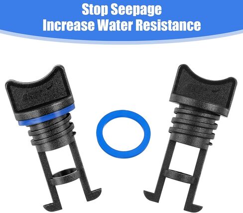 4 مساءً سدادات Scupper لقوت قوارب قوارب الكاياك كاياك مجموعة متينة سد قوارب مع ختم المطاط للزورق ، الزورق ، والقارب (الأزرق) in Saudi Arabia