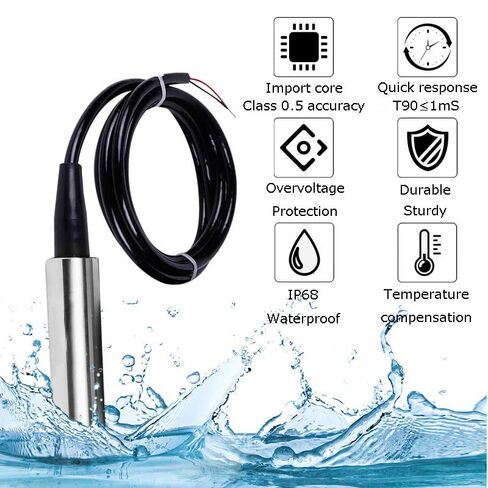 Liquid Level Sensor,TL?136 Throw-in Type Submersible Level Sensor 5 Optional Measuring Range Liquid Level Transmitter,24VDC 4?20mA Output(0-2m) in Saudi Arabia