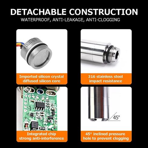 Liquid Level Sensor,TL?136 Throw-in Type Submersible Level Sensor 5 Optional Measuring Range Liquid Level Transmitter,24VDC 4?20mA Output(0-2m) in Saudi Arabia