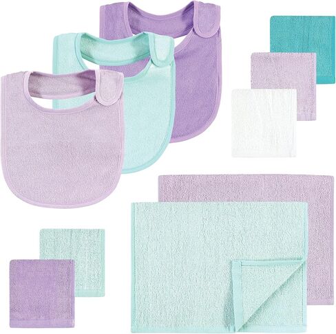 Hudson Baby Baby Rayon from Bamboo Bib, Burp Cloth and Washcloth 10pk in Saudi Arabia