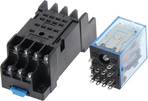 MY4NJ 14PIN 4DPDT Electronic Micro Mini Electromagnetic Relay 5A Coil with PYF14A Socket Base DC12V DC24V AC110V 220V 380V 50set(AC 12V) in Saudi Arabia
