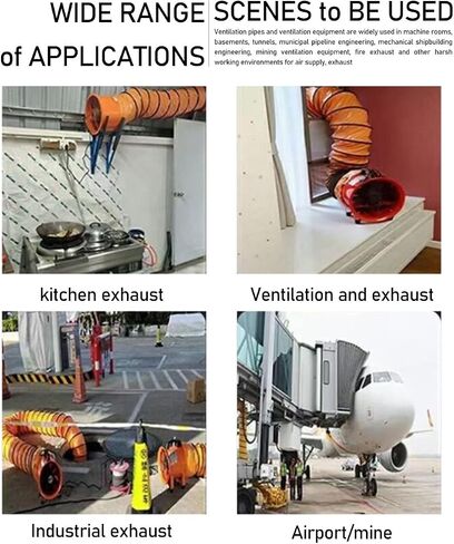 قناة PVC مرنة ، خرطوم مستخرج من جهاز التنفس الصناعي المحمول ، لمنفاخ المستخرج الصناعي ، مستخرج من مروحة مروحة محمولة مستخرج دخان الغبار ، 5M-Diameter300mm in Kuwait
