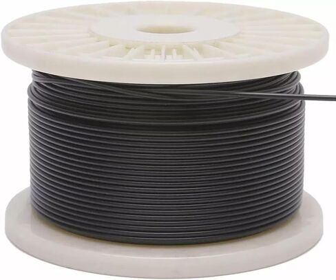 Vinyl Coated Wire Rope Aircraft Cable 1/8" Thru 3/16" 7x19-250 ft Reel for DIY Cable Decking Railing System, Marine Grade in Kuwait