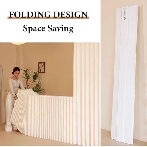 Room Divider Retractable Room Divider Living Room Bedroom Paper Wall Privacy Screen, Deformable Room Divider Partition Storage Display Rack Decorative Background Wall(2x2.6 m/6.56x8.53 ft) in Saudi Arabia