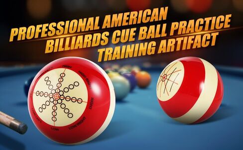 MONSKY Training Cue Ball Billiards, Practice Trainer Artifact Profession Resin Standard Practice American Billiards Eight Balls 57.2mm/2.3in Diameter with Bag in Saudi Arabia