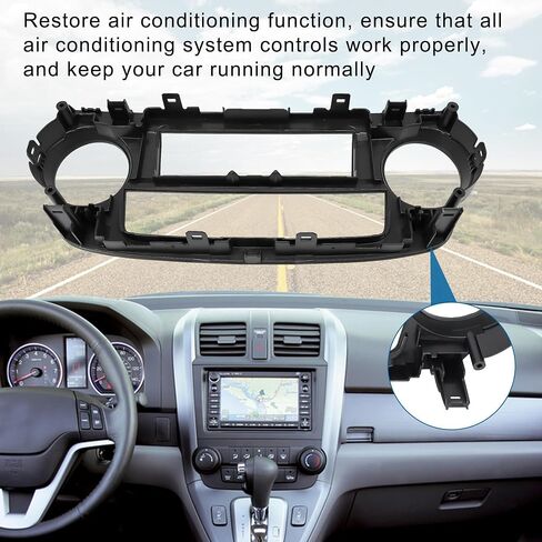Dash A/C Air Conditioning Panel Installation Mount Trim Kit Compatible with Honda CR-V CRV 2007-2011 AC Bezel Replaces 79501-SWA-A01ZA (Manual A/C) in Saudi Arabia