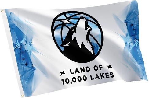 Desert Cactus Minnesota Timberwolves Flag NBA 100% Polyester Indoor Outdoor 3x5 feet National Basketball Association Team Flags (Flag City Edition 24-25 B) in Saudi Arabia