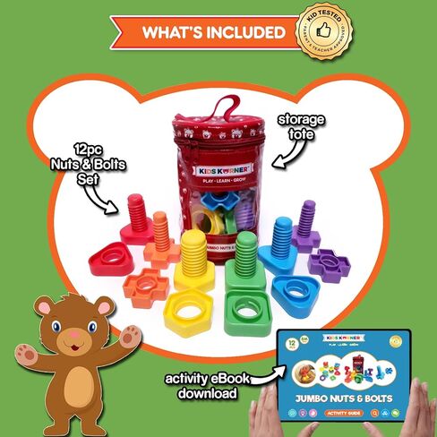 Twist & Turn Nuts n Bolts - Sort, Count, Match & Play with 12pc + eBook in Saudi Arabia