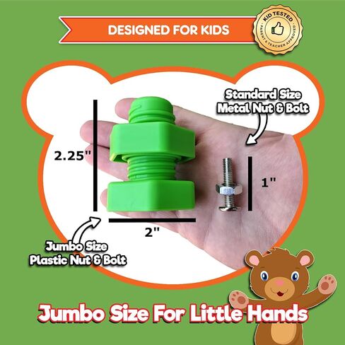 Twist & Turn Nuts n Bolts - Sort, Count, Match & Play with 12pc + eBook in Saudi Arabia