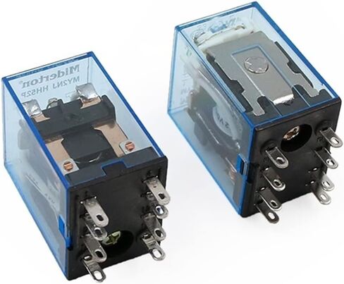 MY2P HH52P MY2NJ Relay Coil General DPDT Micro Mini Electromagnetic Relay Switch with Socket Base LED AC 110V 220V DC 12V 24V 50pcs(DC 12V) in Saudi Arabia