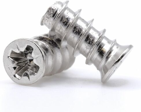 replacementscrews m6.1 × 13 مم (1/4 في × 1/2 بوصة) مسامير اليورو - 2.3 مم الملعب (11 TPI) - رأس مسطح ، محرك بوزي - مسامير خشبية مطلي بالزنك (حزمة 10) in Kuwait