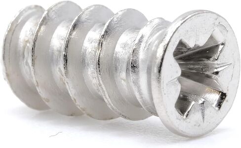 replacementscrews m6.1 × 13 مم (1/4 في × 1/2 بوصة) مسامير اليورو - 2.3 مم الملعب (11 TPI) - رأس مسطح ، محرك بوزي - مسامير خشبية مطلي بالزنك (حزمة 10) in Kuwait