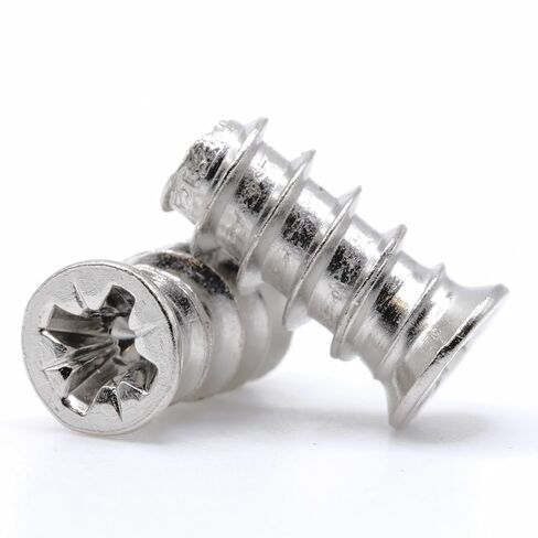 ReplacementScrews M6.1 x 13mm (1/4 in x 1/2 in) Euro Screws - 2.3mm Pitch (11 TPI) - Flat Head, Pozi Drive - Zinc Plated Wood Screws (Pack of 10) in Saudi Arabia