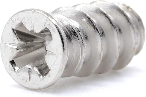 replacementscrews m6.1 × 13 مم (1/4 في × 1/2 بوصة) مسامير اليورو - 2.3 مم الملعب (11 TPI) - رأس مسطح ، محرك بوزي - مسامير خشبية مطلي بالزنك (حزمة 10) in Kuwait