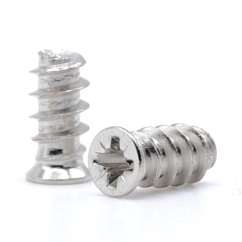ReplacementScrews M6.1 x 13mm (1/4 in x 1/2 in) Euro Screws - 2.3mm Pitch (11 TPI) - Flat Head, Pozi Drive - Zinc Plated Wood Screws (Pack of 10) in Saudi Arabia