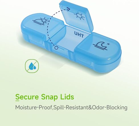 Weekly Pill Organizer 3 Times a Day – 7 Day Medicine Pill Organizer and Travel Pill Box with Large Openings, Elegant Pill Case for Easy Use – Morning Noon Evening Compartments for Pills, Vitamins in Saudi Arabia