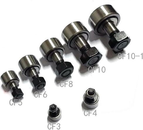 CF3/KR10 CF4/KR12 CF5/KR13 CF6/KR16 CF8/KR19 CF10/KR22 CF12/KR30 Cam Follower Needle Roller Bearing Wheel and Pin Bearing Needle Roller Bearing(CF10 KR22 x1pcs) in Saudi Arabia